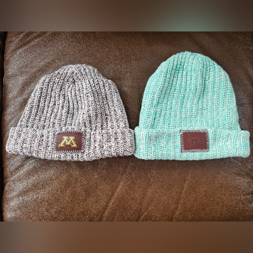 Love Your Melon lot of 2 cotton hats university of minnesota